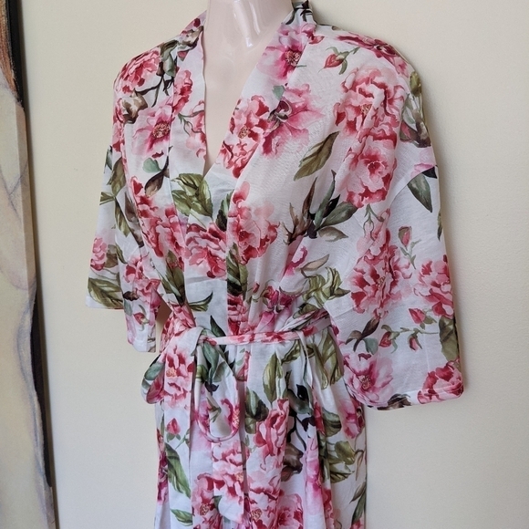 Show ME YOUR MUMU brie robe peonies floral print os - Picture 6 of 16